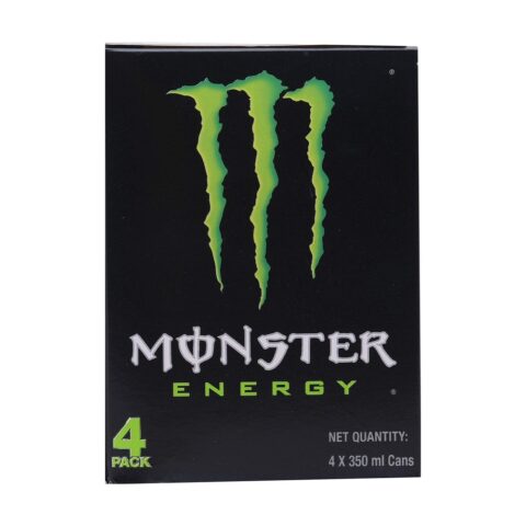 Monster Energy Drink, Original Green, 350 ml Can (Pack of 4)