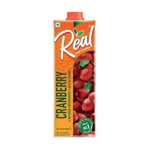 Real Fruit Power Cranberry Juice, 1 L Tetra Pack