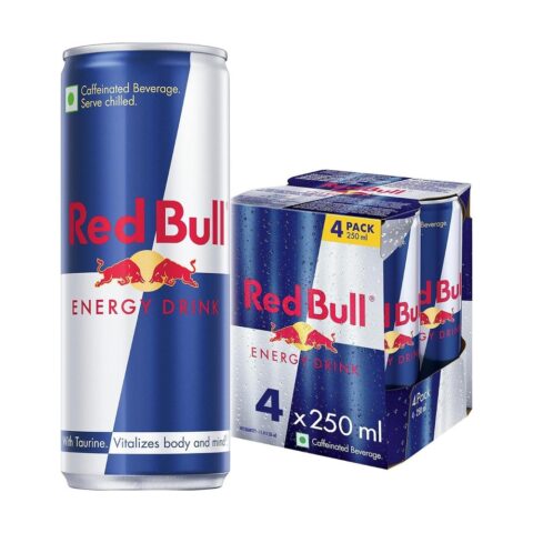 Red Bull Energy Drink, 250 ml Can (Pack of 4)